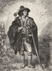 ROME. Roman Campagna. Shepherd of the Campagna 1877 old antique print picture