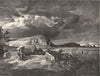 ROME. Roman Campagna. Via Flaminia on the Roman Campagna 1877 old print