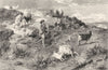 ROME. Roman Campagna. Shepherd boy in the Campagna 1877 old antique print