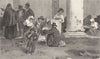 ITALY. Peasants of Sora preparing Polenta 1877 old antique print picture