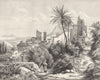 ITALY. Terracina 1877 old antique vintage print picture