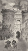 ITALY. Triumphal Arch of king Alfonso 1877 old antique vintage print picture