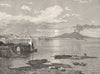 ITALY. Naples, with Vesuvius, from Posilippo 1877 old antique print picture