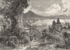 ITALY. View of Naples from the Corso Vittorio Emanuele 1877 old antique print