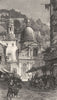 ITALY. Santa Maria in Portico, Naples 1877 old antique vintage print picture