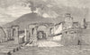 ITALY. Vesuvius. Pompeii 1877 old antique vintage print picture