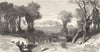 ITALY. Lake of Fusaro near Balae 1877 old antique vintage print picture