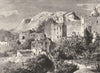 ITALY. Capri, from the hotel Pagano 1877 old antique vintage print picture
