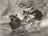 ITALY. Entrance to the Blue Grotto 1877 old antique vintage print picture