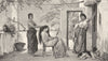 ITALY. A Toilet in Capri 1877 old antique vintage print picture