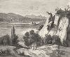 ITALY. The Lakes of Monticchio 1877 old antique vintage print picture