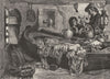ITALY. Fisherman's Cottage 1877 old antique vintage print picture