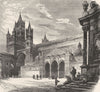 ITALY. Sicily. Cathedral of Palermo 1877 old antique vintage print picture