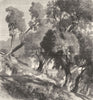 ITALY. Evergreen Oaks, near Sciacca 1877 old antique vintage print picture
