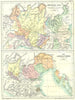 ITALY. Northern Possessions of Visconti XIV century; Lands Venice 15C 1903 map