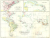 EUROPEAN COLONIES.Peace Utrecht 1713; France Britain America;W Indies 1903 map