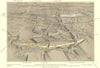 LONDON. Planned ring route from Holborn circus to Aldersgate street 1944 print