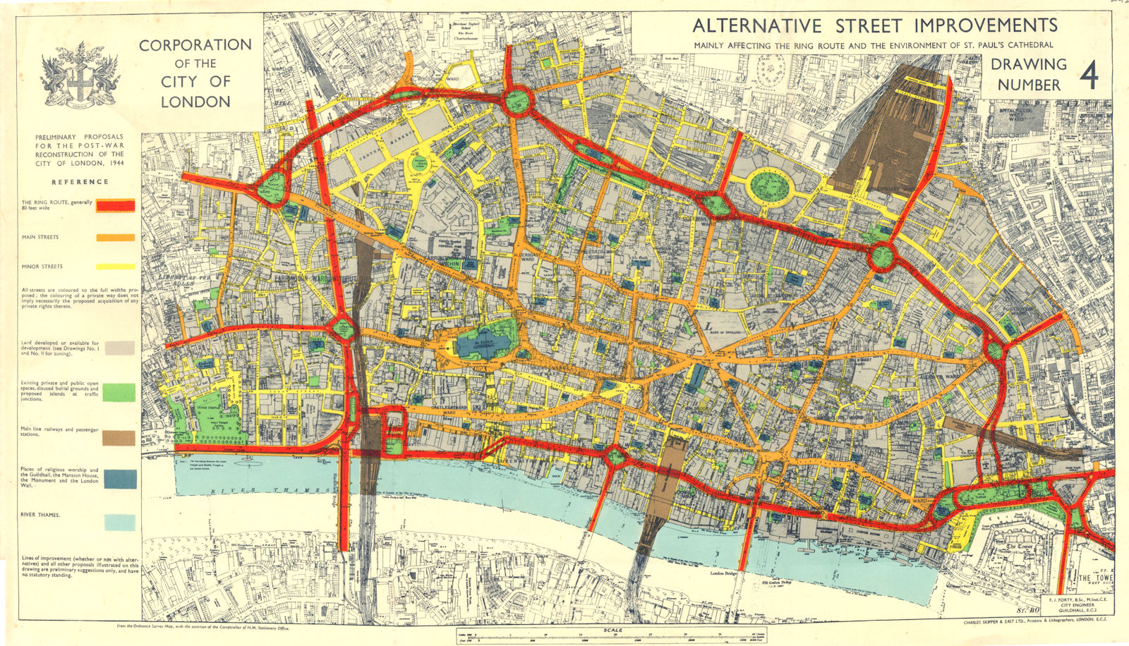 CITY OF LONDON Post war Reconstruction - P 7 004422a
