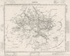 ARIÈGE. Ariège département. Tardieu 1830 old antique vintage map plan chart
