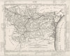 AUDE. Aude département. Tardieu 1830 old antique vintage map plan chart
