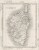 CORSICA. Corse (Corsica)  département. Tardieu 1830 old antique map plan chart