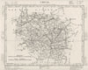 CREUSE. Creuse département. Tardieu 1830 old antique vintage map plan chart
