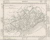 HÉRAULT. Hérault département. Tardieu 1830 old antique vintage map plan chart