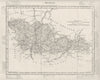MOSELLE. Moselle département. Tardieu 1830 old antique vintage map plan chart