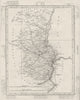 RHÔNE. Rhône département. Tardieu 1830 old antique vintage map plan chart