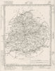 SARTHE. Sarthe département. Tardieu 1830 old antique vintage map plan chart