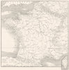 FRANCE. Douanes. Customs posts.Tardieu 1830 old antique vintage map plan chart
