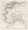 ITALY. Piemonte Piedmont Piémont Alps Alpes Lombardie Lombardy 1859 old map