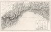 ITALY. Rivière Gênes Italian Ligurian Riviera Ligure; Genova Genoa  1859 map