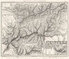 SWITZERLAND ITALY FRANCE.Valais; Vallée D'Aoste Aosta;Inset Bard plan 1859 map
