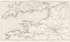 ENGLISH CHANNEL. Carte Générale de la Manche. England France 1859 old map