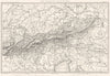 EUROPE. Carte Générale de la Chaine des Alpes. Eastern Alps 1859 old map