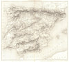 IBERIA. Carte Génerale D'Espagne et de Portugal 1859 old antique map chart