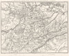 GERMANY. Danube-Isar; Regensburg Ratisbonne - Landshut 1859 old antique map