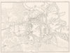 RUSSIA. Champ bataille de la Moskowa Moscow Battle of Borodino 1812 1859 map