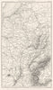 FRANCE. Carte de L'est de la France 1859 old antique vintage map plan chart