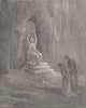 DANTE. In Visage such, as past my power to bear 1893 old antique print picture