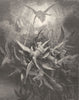 MILTON PARADISE LOST. Almighty power hurled headlong flaming ethereal Sky c1886