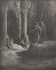 MILTON PARADISE LOST. gates there sat either side formidable shape c1886 print