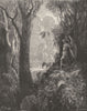 MILTON PARADISE LOST. A happy rural seat of various view c1886 old print