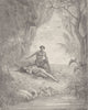 MILTON PARADISE LOST.Leaning,half raised,looks cordial love,hung  c1886 print