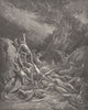 MILTON PARADISE LOST. Nine days they fell c1886 old antique print picture