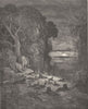 MILTON PARADISE LOST. & earth 7th evening arose in Eden c1886 old print