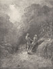 MILTON PARADISE LOST.So parted they.Angel up heaven thick shade Adam c1886