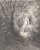 MILTON PARADISE LOST. Back to the thicket slunk the guilty serpent c1886 print