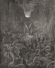 MILTON PARADISE LOST. Dreadful was the din of hissing through the hall c1886